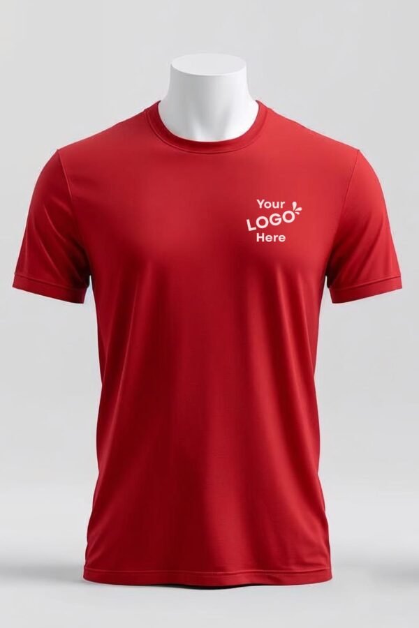 Cotton Round Neck T-shirt - Red