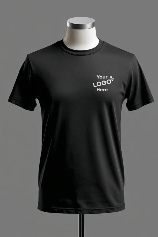 Cotton Round Neck T-shirt - Black