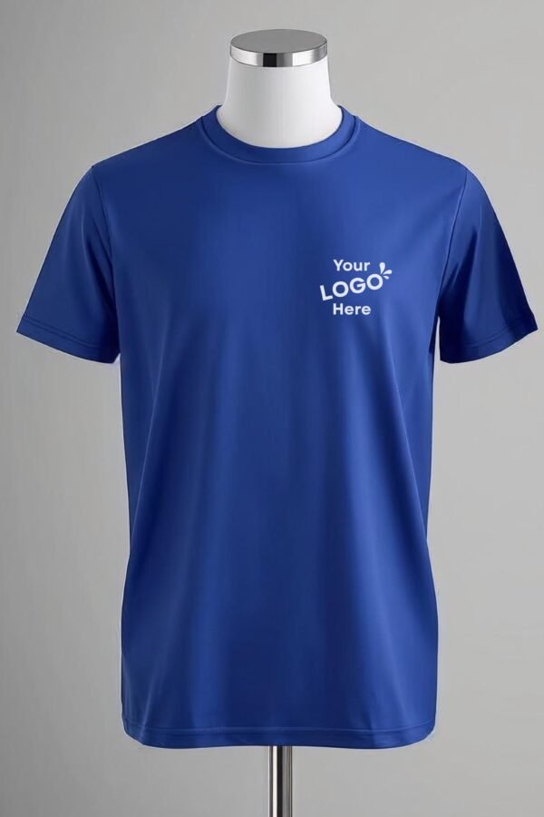 Cotton Round Neck T-shirt - Royal Blue