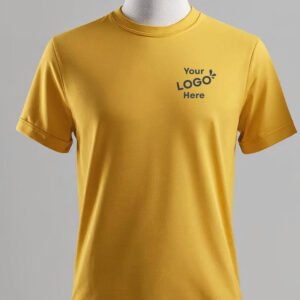 Cotton Round Neck T-shirt - Yellow
