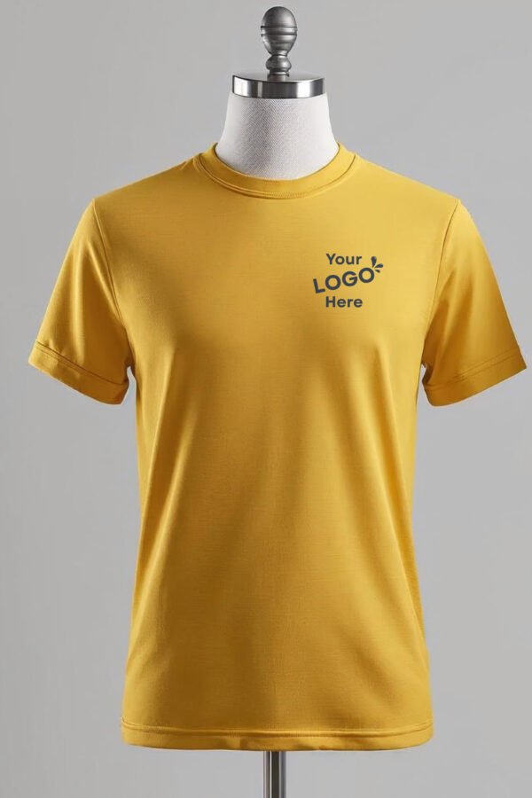 Cotton Round Neck T-shirt - Yellow