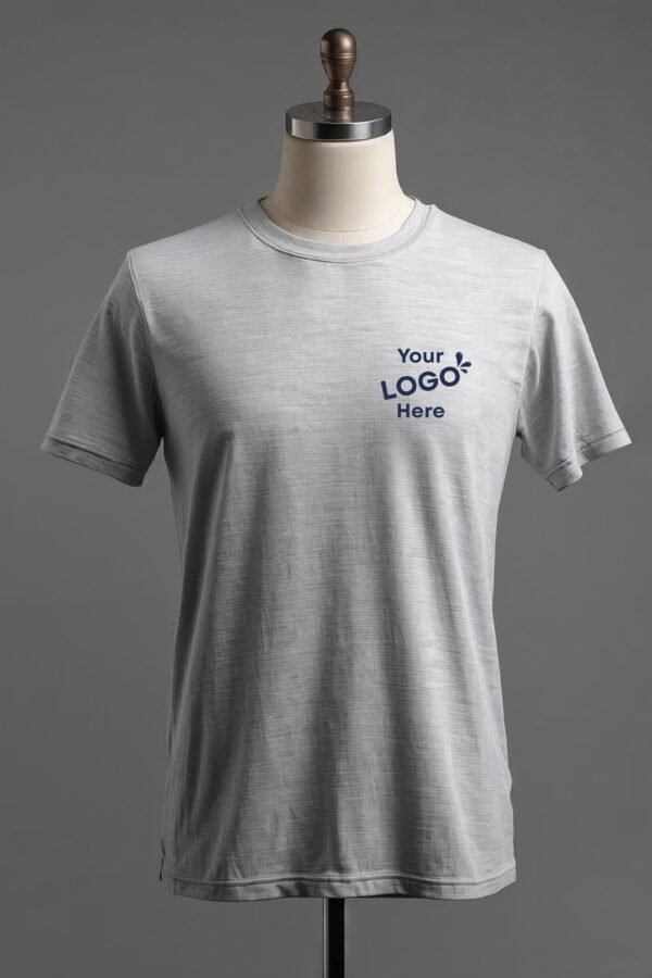 Cotton Round Neck T-shirt - Grey