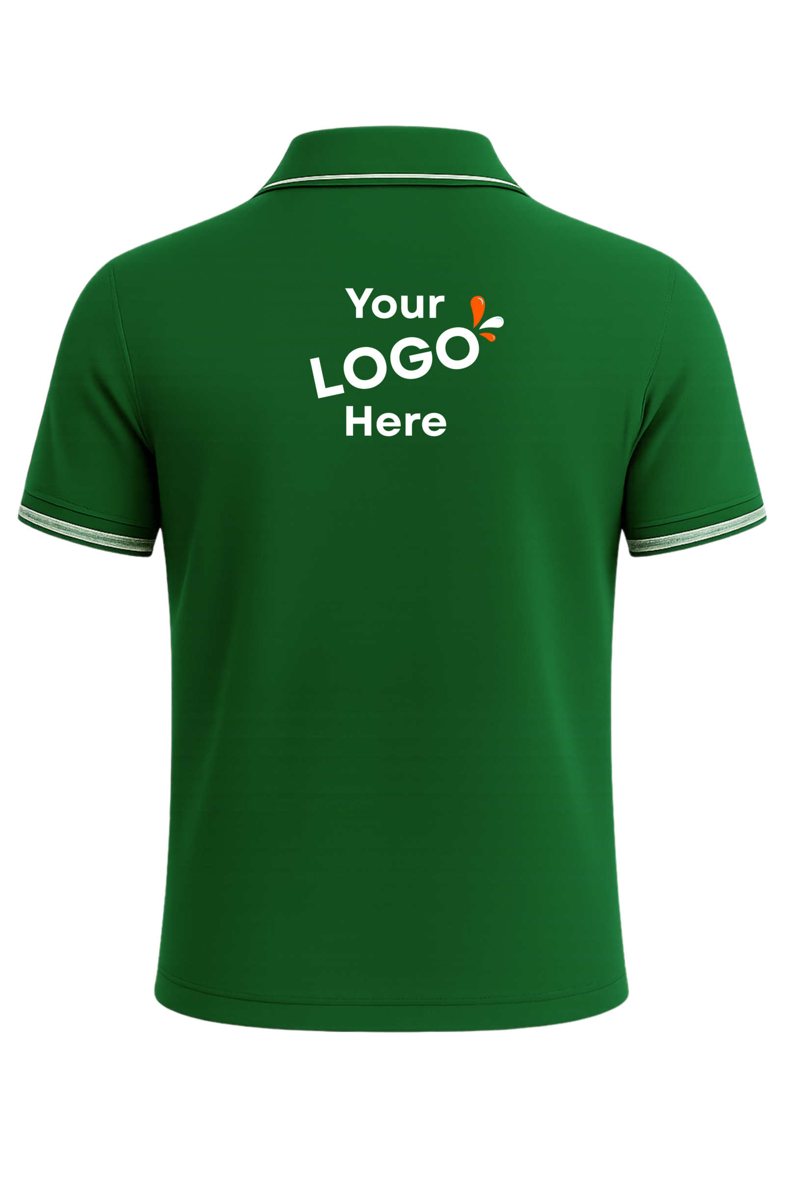 Polyester polo T-Shirts B green back