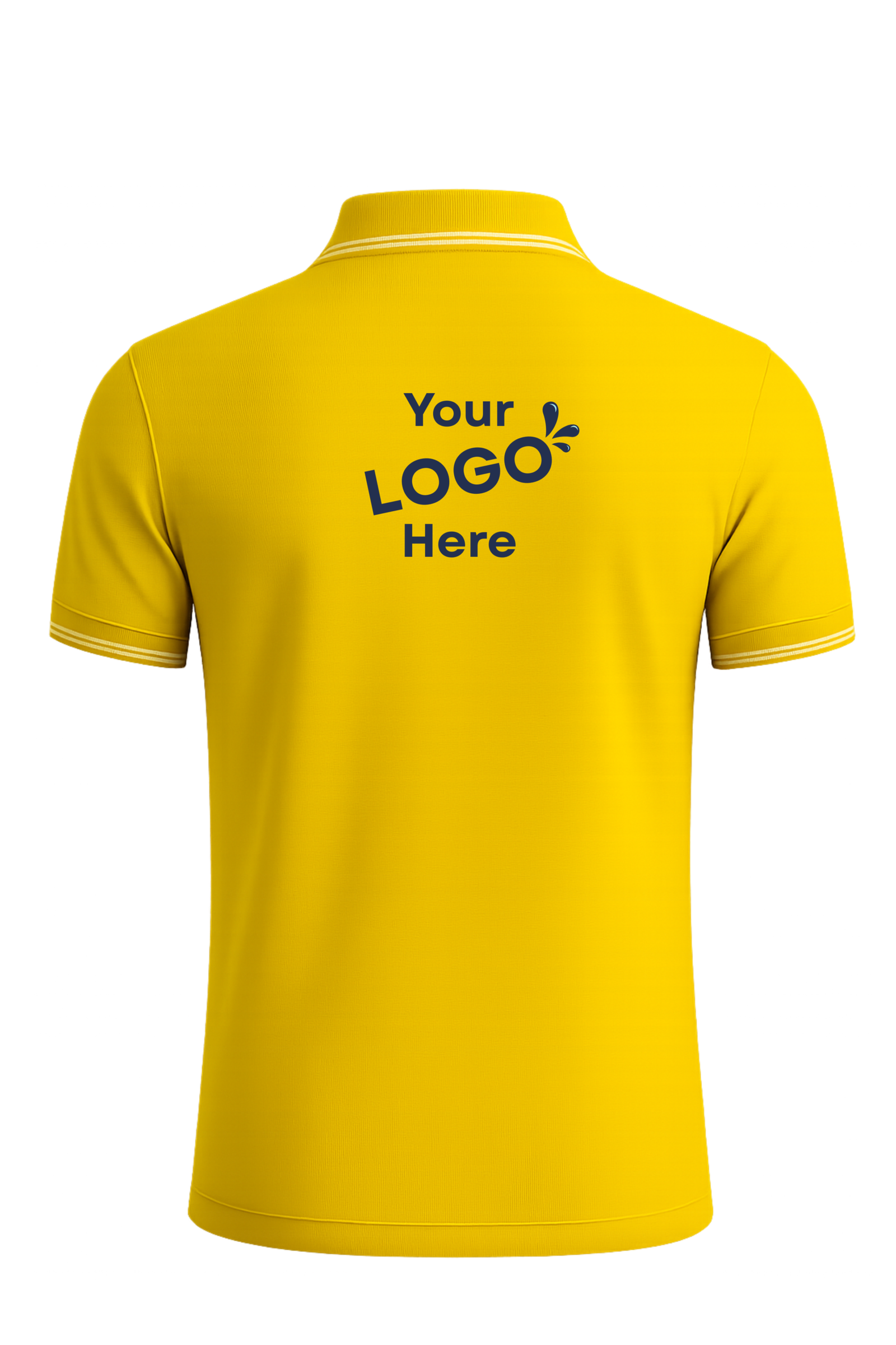 Polyester polo T-Shirts yellow back
