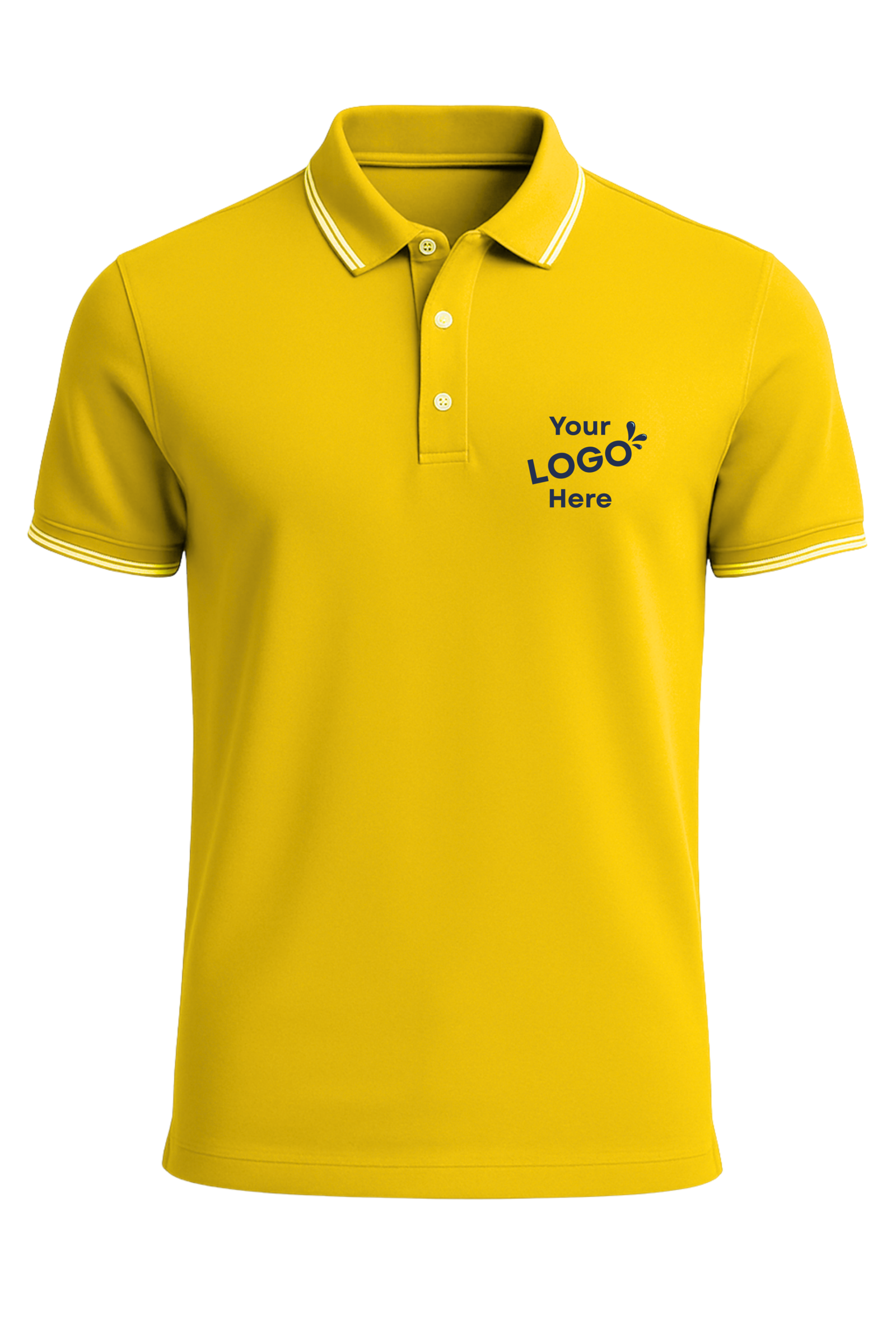 Polyester polo T-Shirts yellow fornt