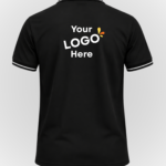 Cotton polo Black- Back