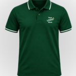Cotton polo Bottle Green- Front
