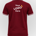 Cotton polo Maroon- Back