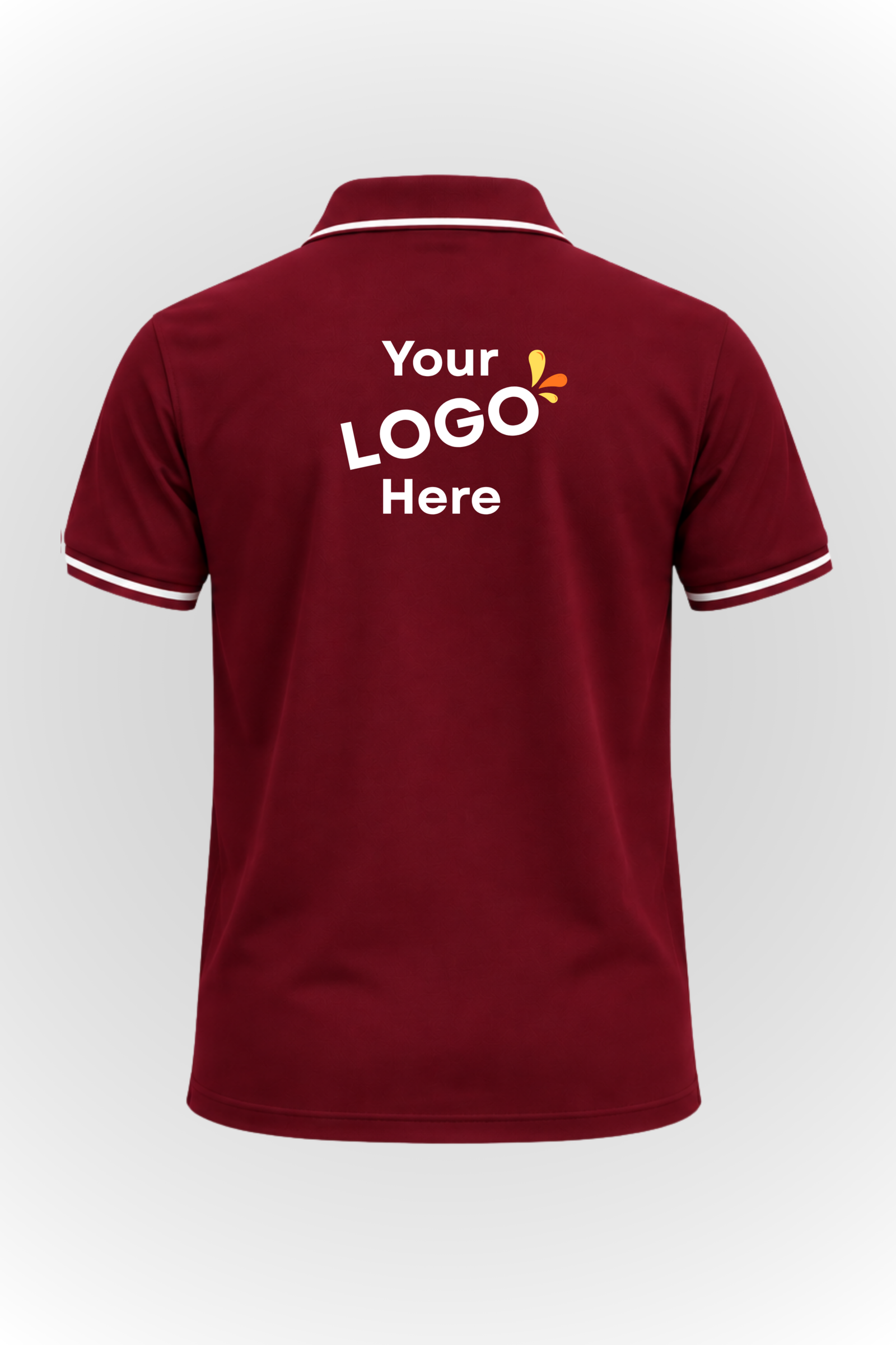Cotton polo Maroon- Back