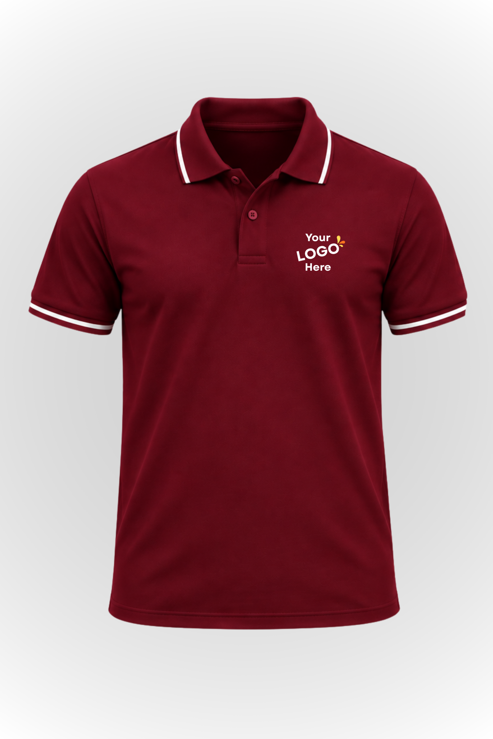 Cotton polo Maroon- Front
