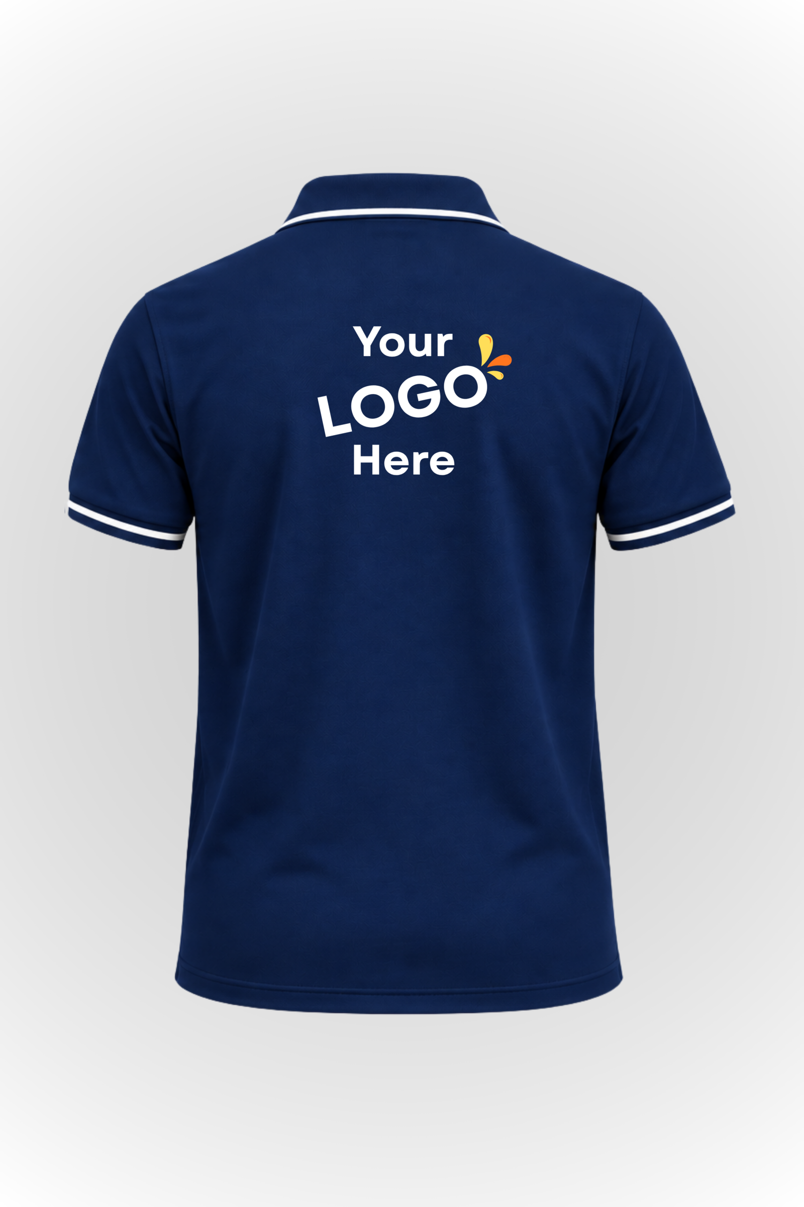 Cotton polo Nevi Blue- Back