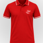 Cotton polo Red- Front