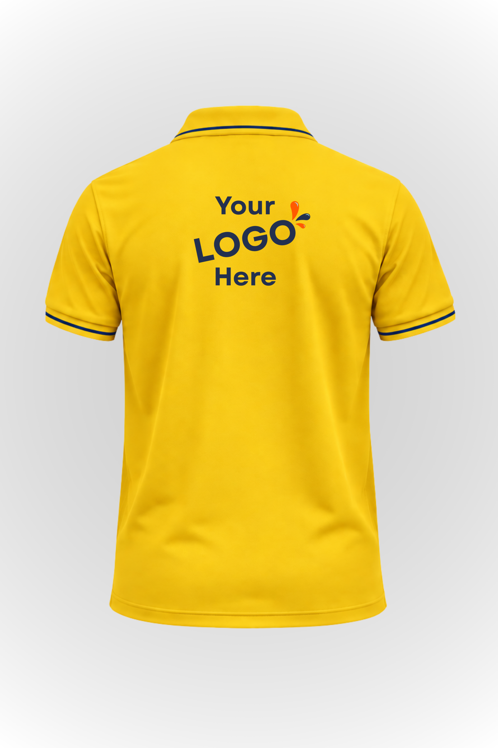 Cotton polo Yellow- Back